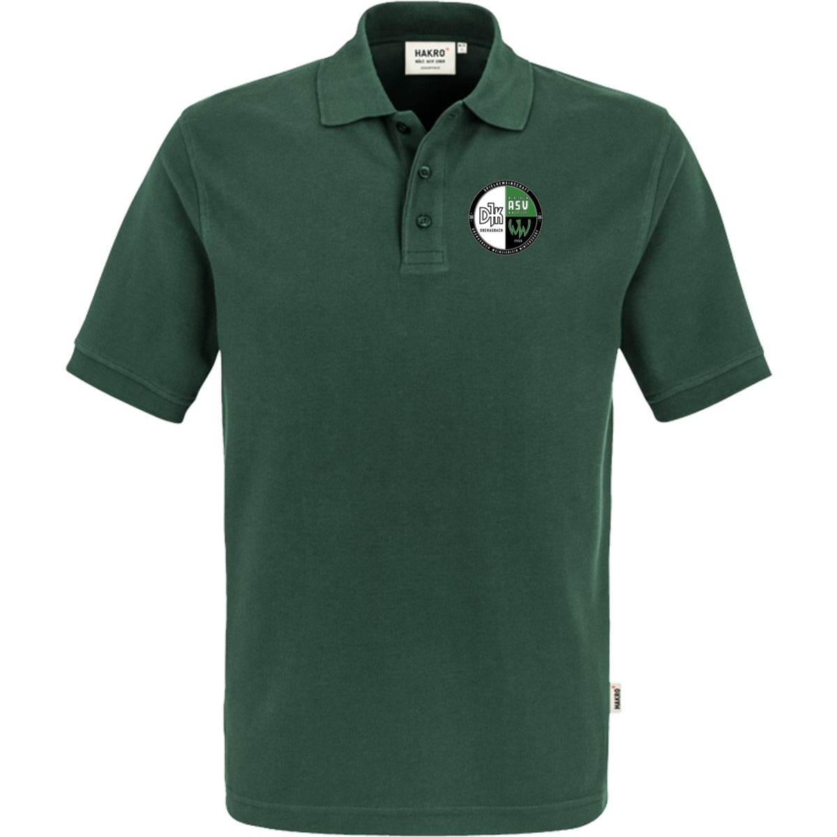 NO. 800 HAKRO POLOSHIRT TOP – Vereinslogo herzseitig Tanne Vorderseite