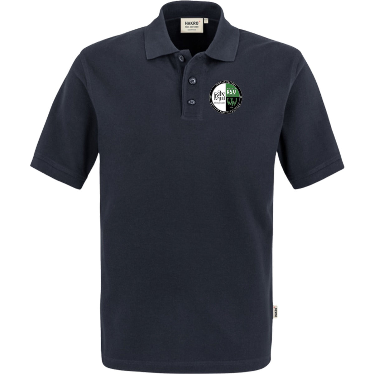 NO. 800 HAKRO POLOSHIRT TOP – Vereinslogo herzseitig Tinte Vorderseite