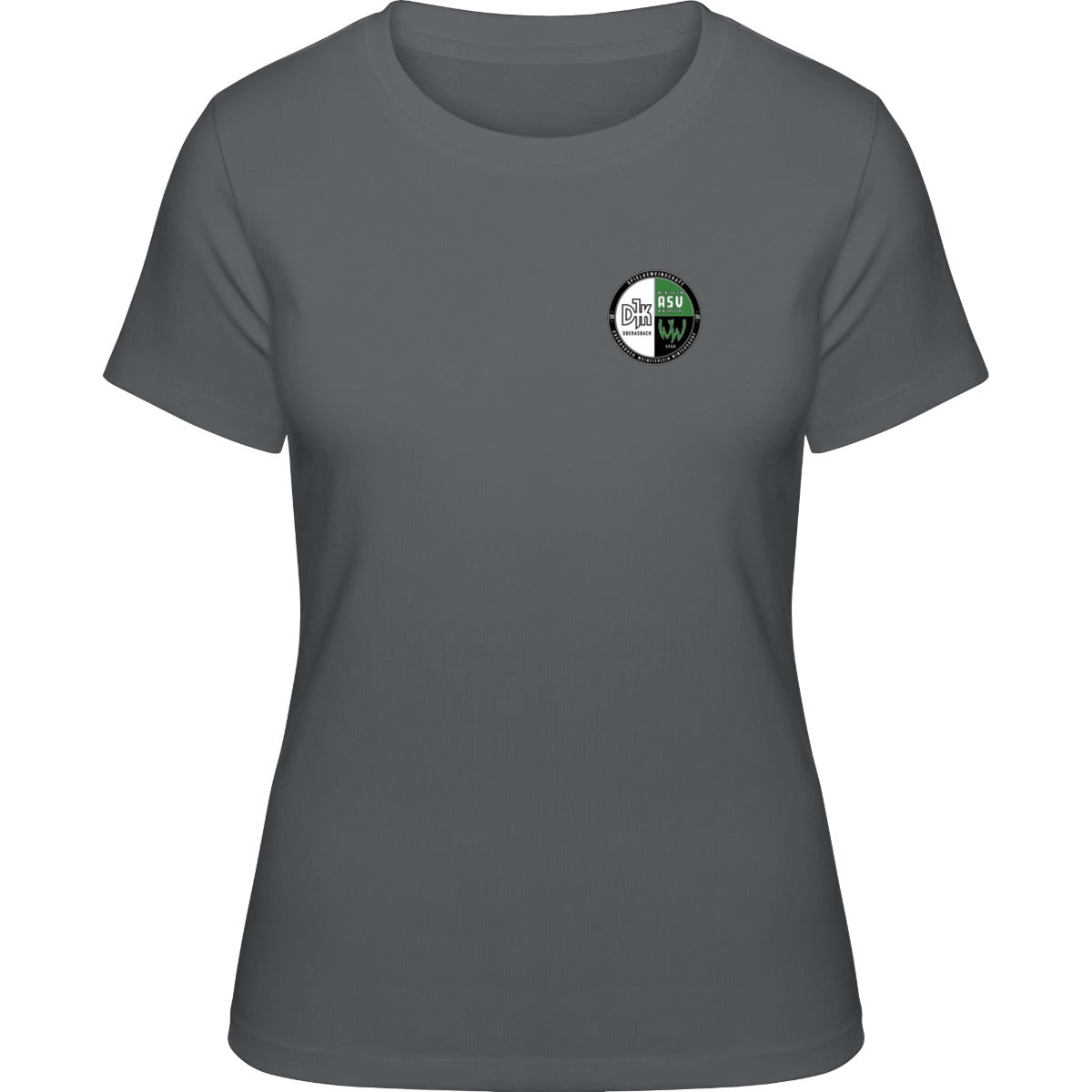 NO. 127 HAKRO DAMEN T-SHIRT CLASSIC – Vereinslogo herzseitig Graphit Vorderseite