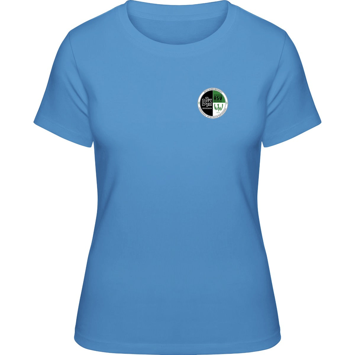 NO. 127 HAKRO DAMEN T-SHIRT CLASSIC – Vereinslogo herzseitig Malibublau Vorderseite