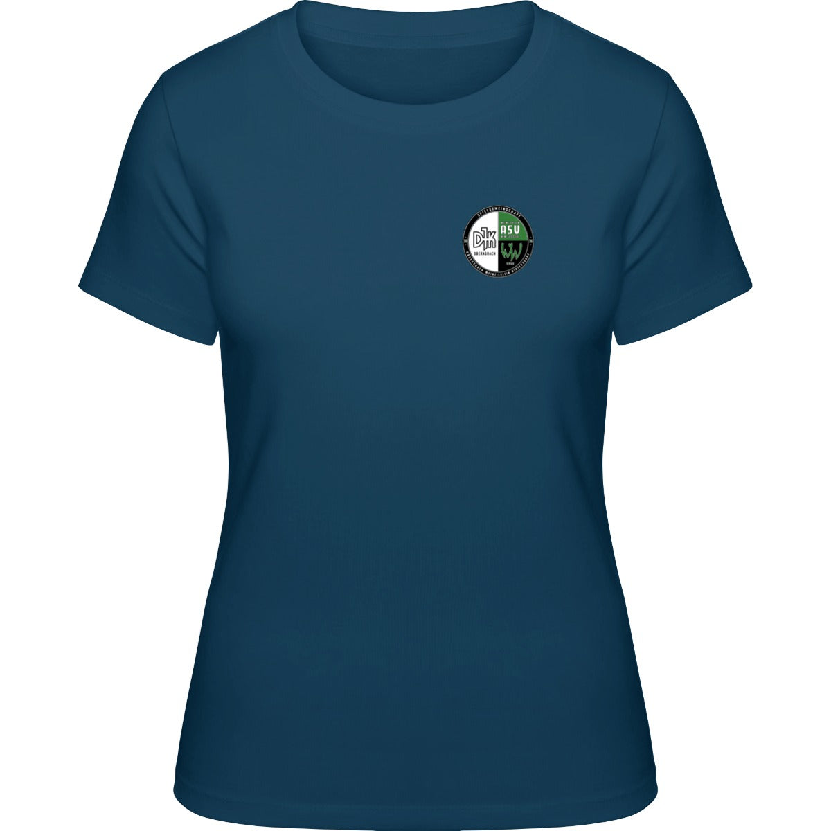 NO. 127 HAKRO DAMEN T-SHIRT CLASSIC – Vereinslogo herzseitig Marine Vorderseite