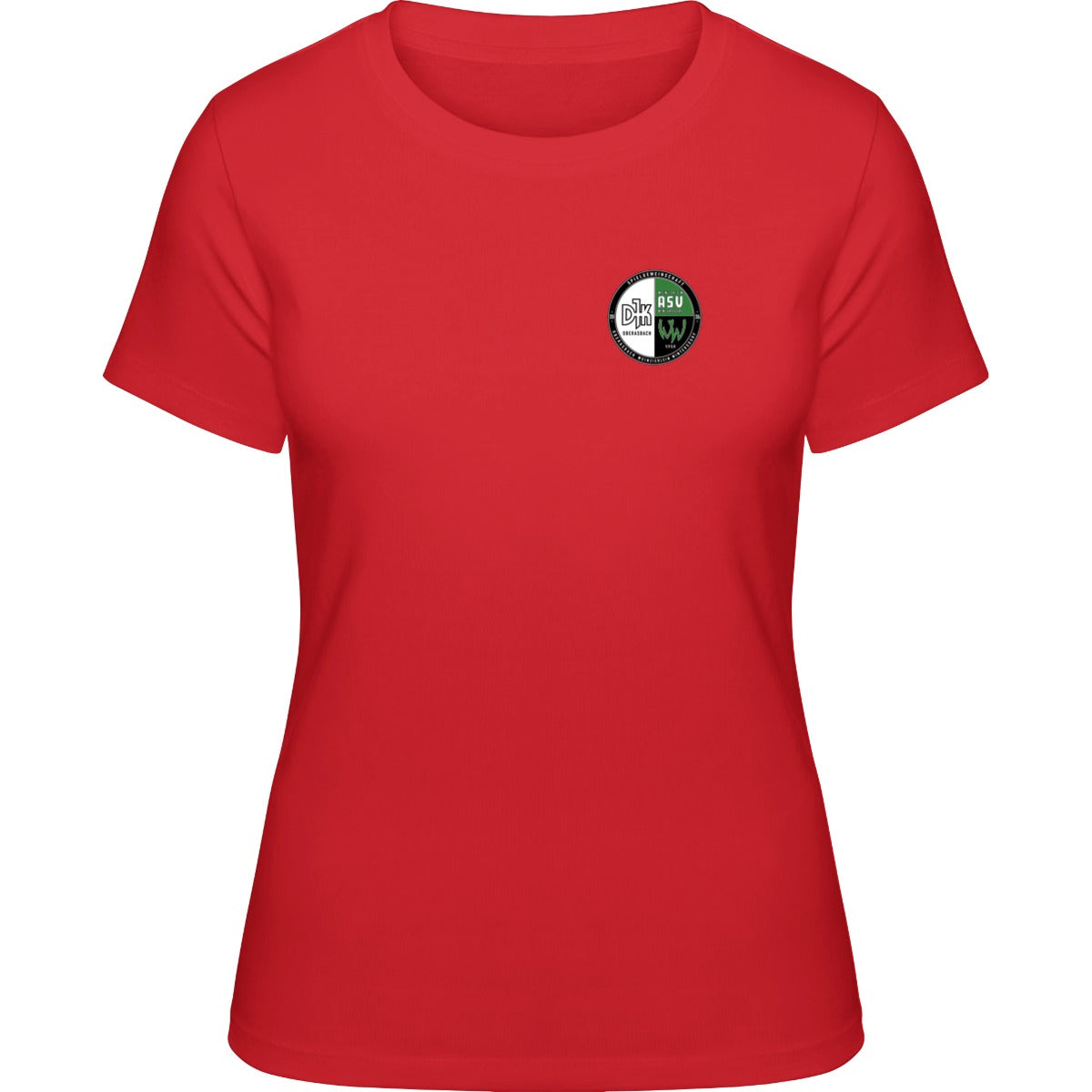 NO. 127 HAKRO DAMEN T-SHIRT CLASSIC – Vereinslogo herzseitig Rot Vorderseite