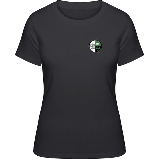 NO. 127 HAKRO DAMEN T-SHIRT CLASSIC – Vereinslogo herzseitig Schwarz Vorderseite