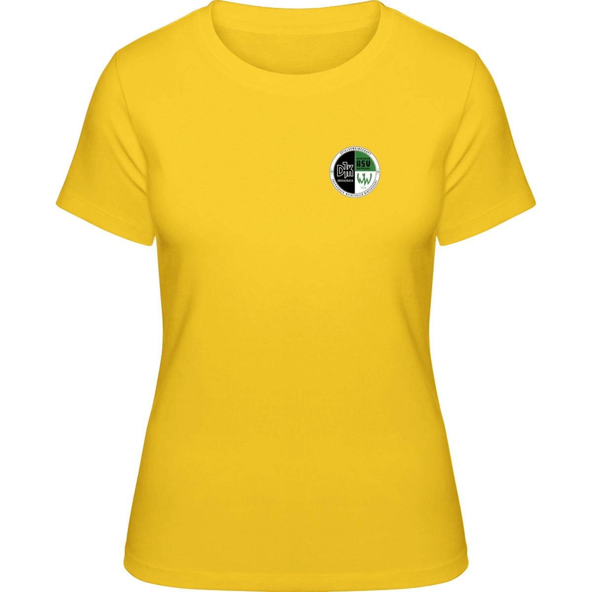 NO. 127 HAKRO DAMEN T-SHIRT CLASSIC – Vereinslogo herzseitig Sonne Vorderseite