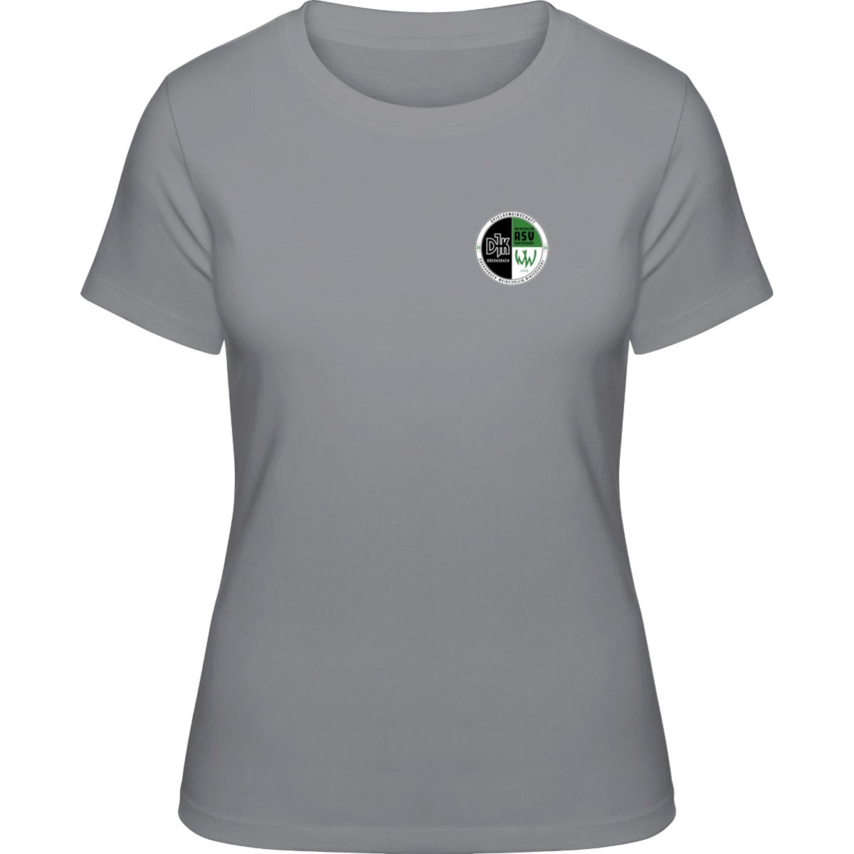 NO. 127 HAKRO DAMEN T-SHIRT CLASSIC – Vereinslogo herzseitig Titan Vorderseite