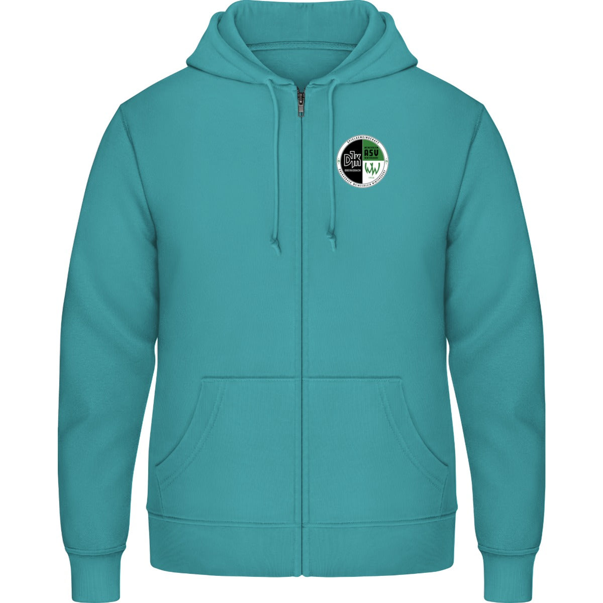 Zip Hoodie JH050 – Vereinslogo herzseitig Hawaiian Blue Vorderseite