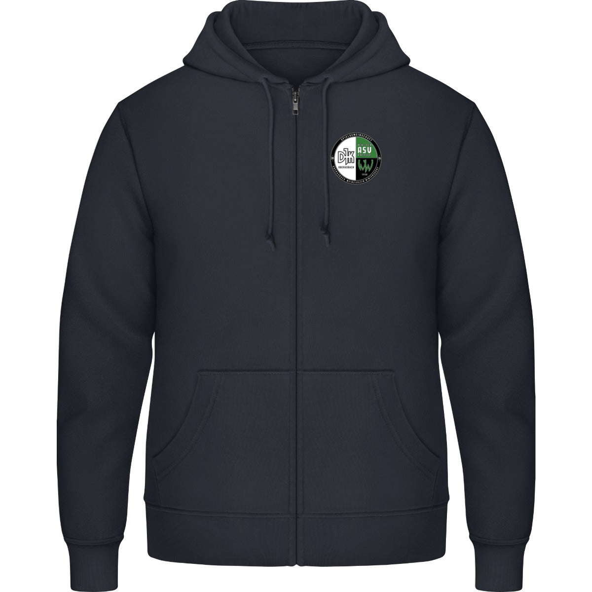 Zip Hoodie JH050 – Vereinslogo herzseitig Oxford Navy Vorderseite