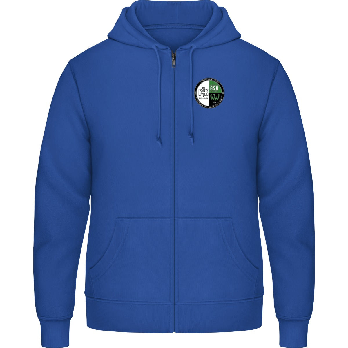 Zip Hoodie JH050 – Vereinslogo herzseitig Royal Blue Vorderseite