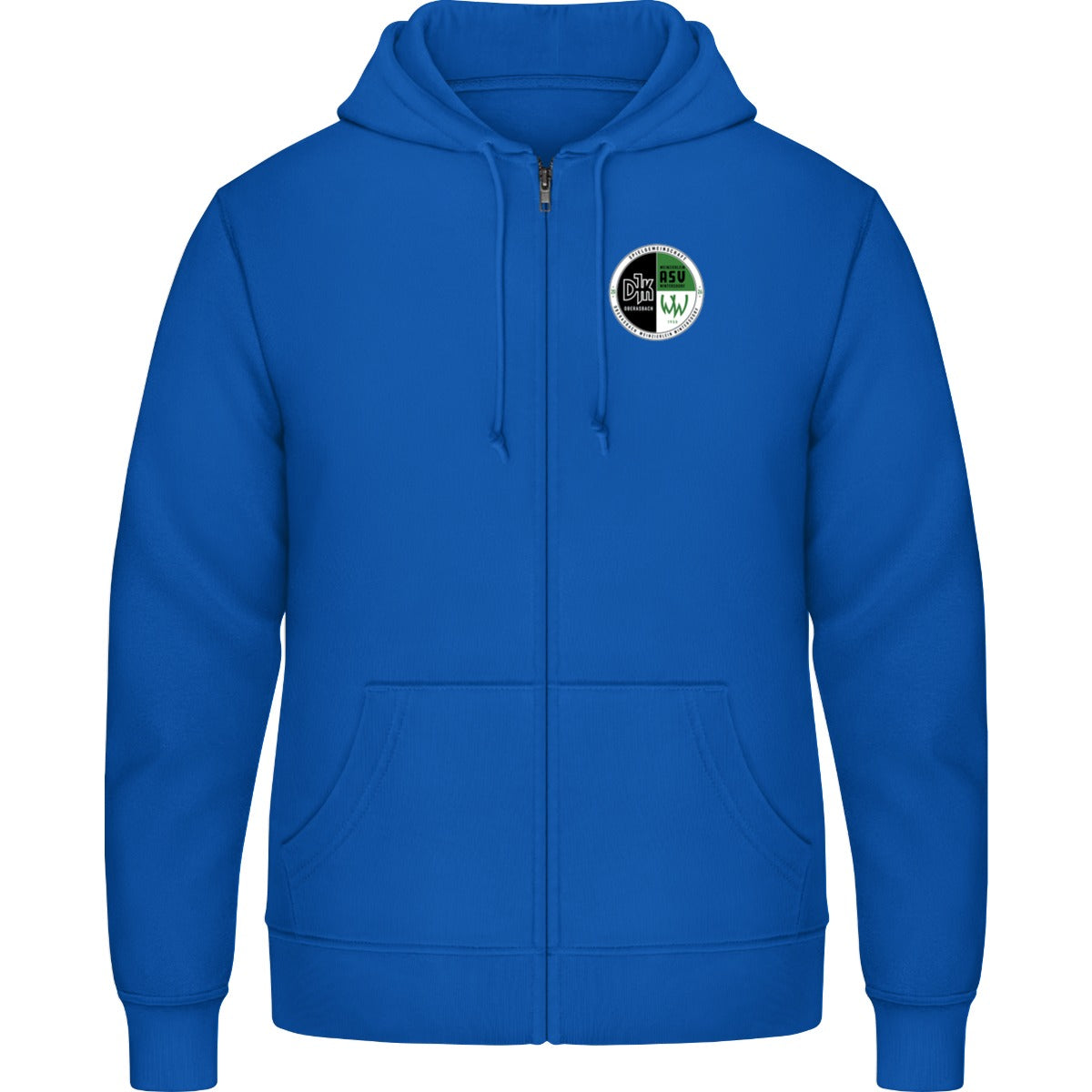 Zip Hoodie JH050 – Vereinslogo herzseitig Sapphire Blue Vorderseite
