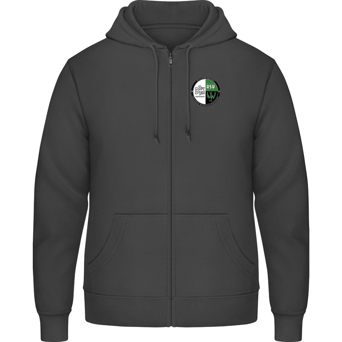 Zip Hoodie JH050 – Vereinslogo herzseitig Storm Grey Solid Vorderseite