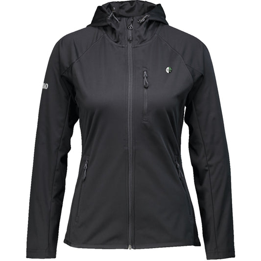 7605W-Damen-Softshell – Vereinslogo herzseitig Schwarz Vorderseite