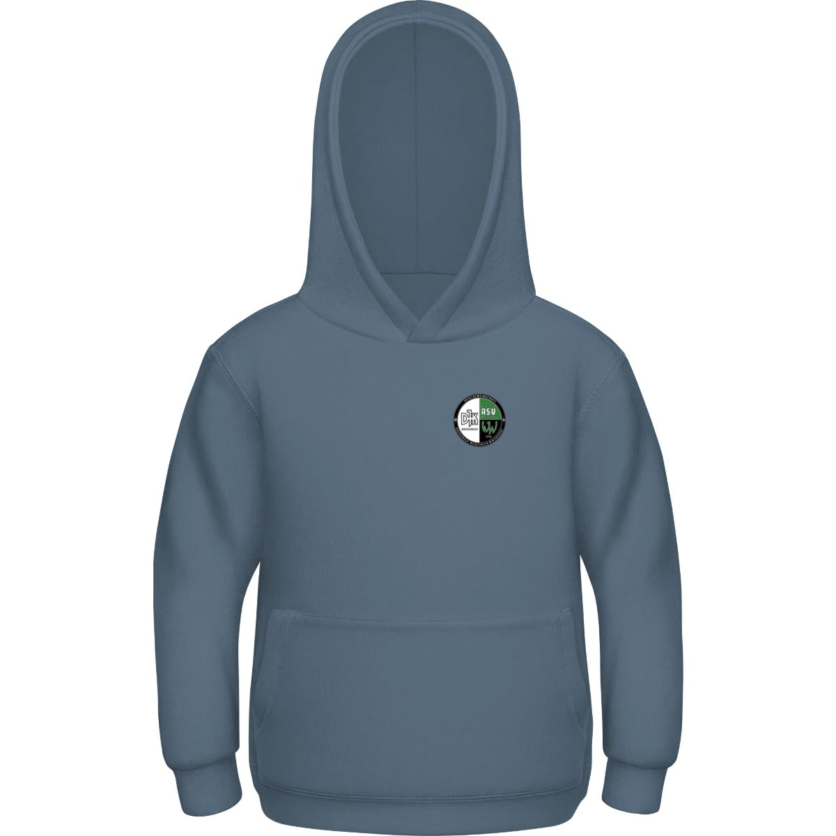 Basic Kinder Hoodie JH001K – Vereinslogo herzseitig Airforce Blue Vorderseite