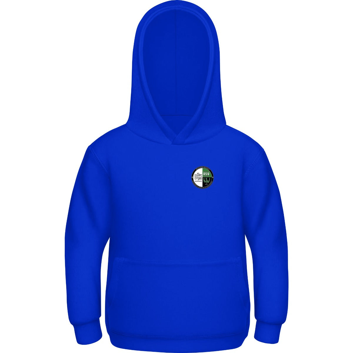 Basic Kinder Hoodie JH001K – Vereinslogo herzseitig Bright Royal Vorderseite