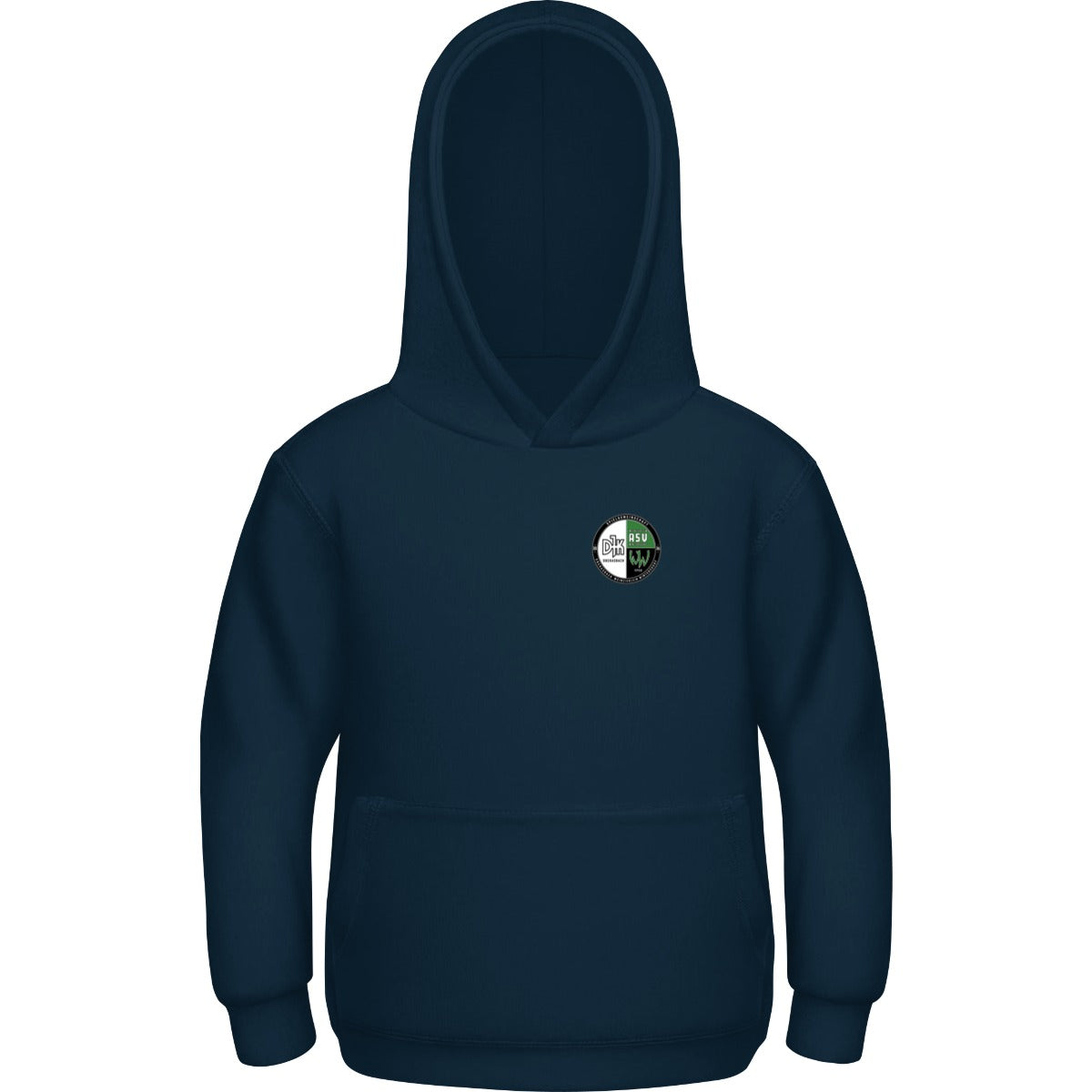 Basic Kinder Hoodie JH001K – Vereinslogo herzseitig New French Navy Vorderseite