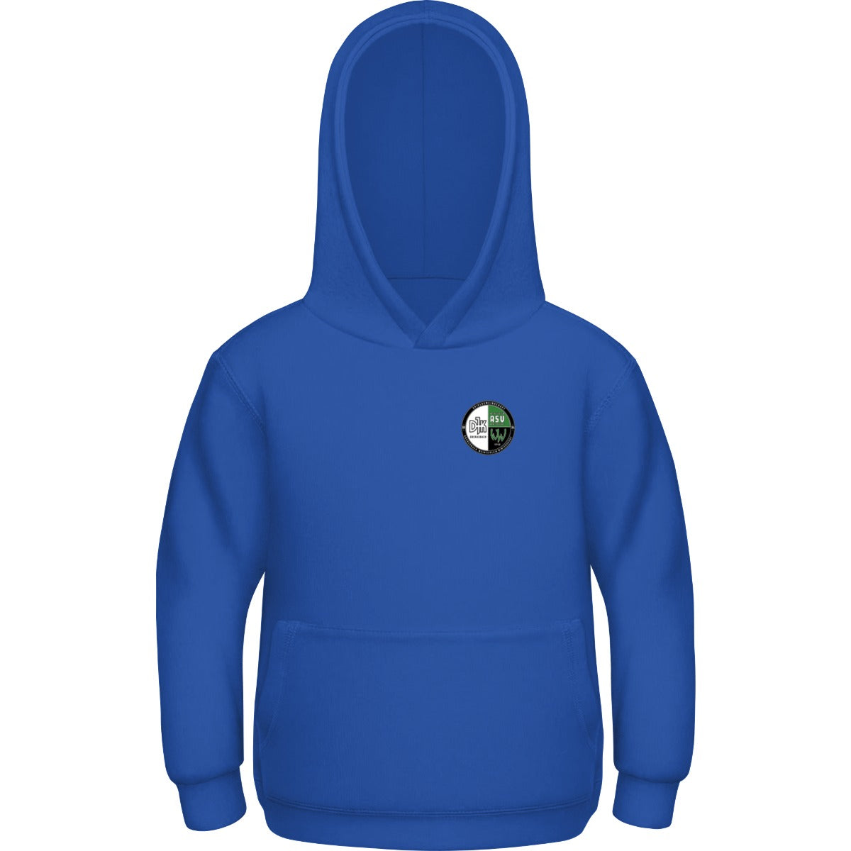 Basic Kinder Hoodie JH001K – Vereinslogo herzseitig Royal Blue Vorderseite
