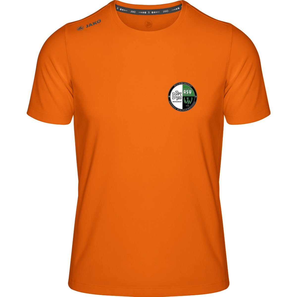 Premium Laufshirt Run 2.0 Herren 6175 – Vereinslogo herzseitig Neonorange Vorderseite