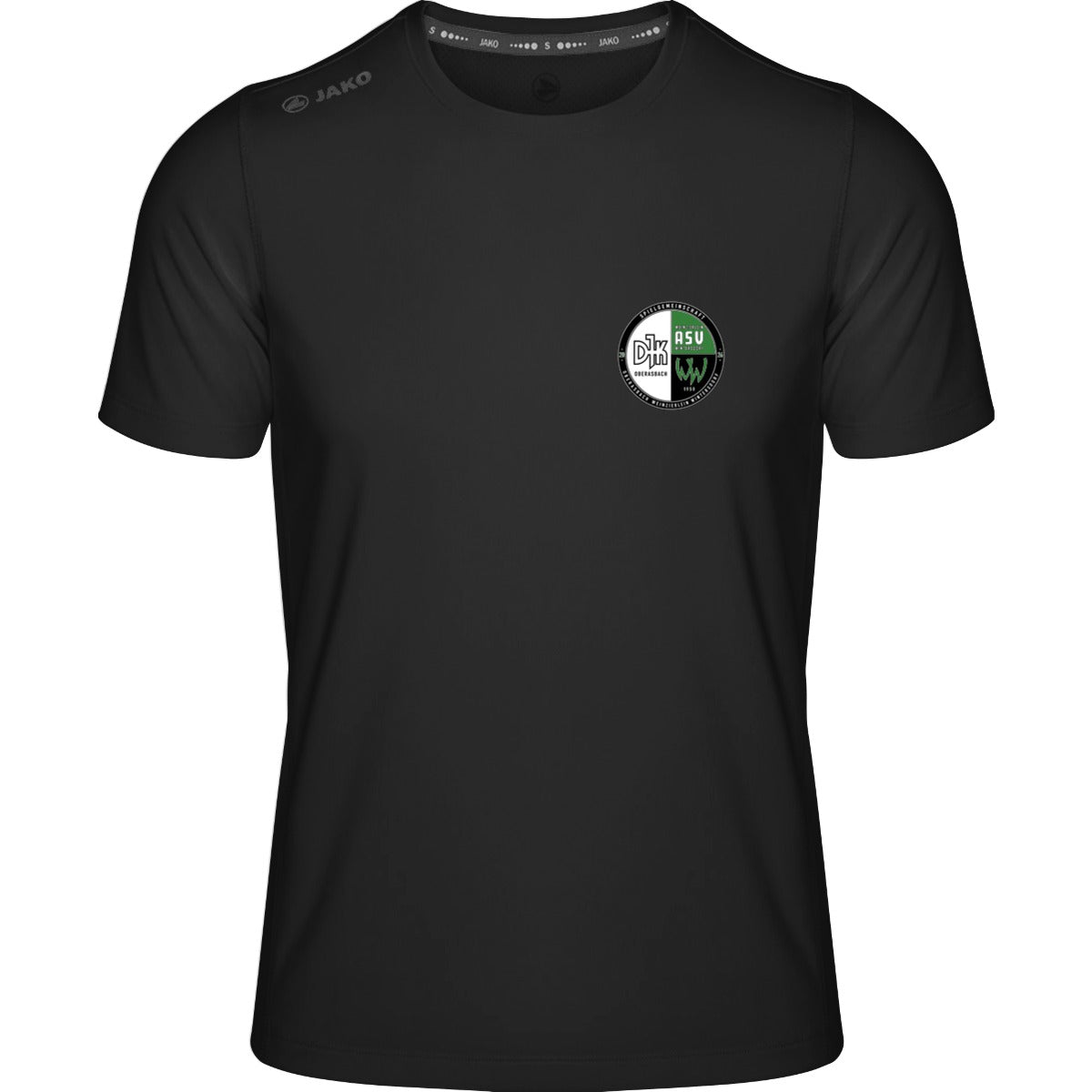 Premium Laufshirt Run 2.0 Herren 6175 – Vereinslogo herzseitig Schwarz Vorderseite