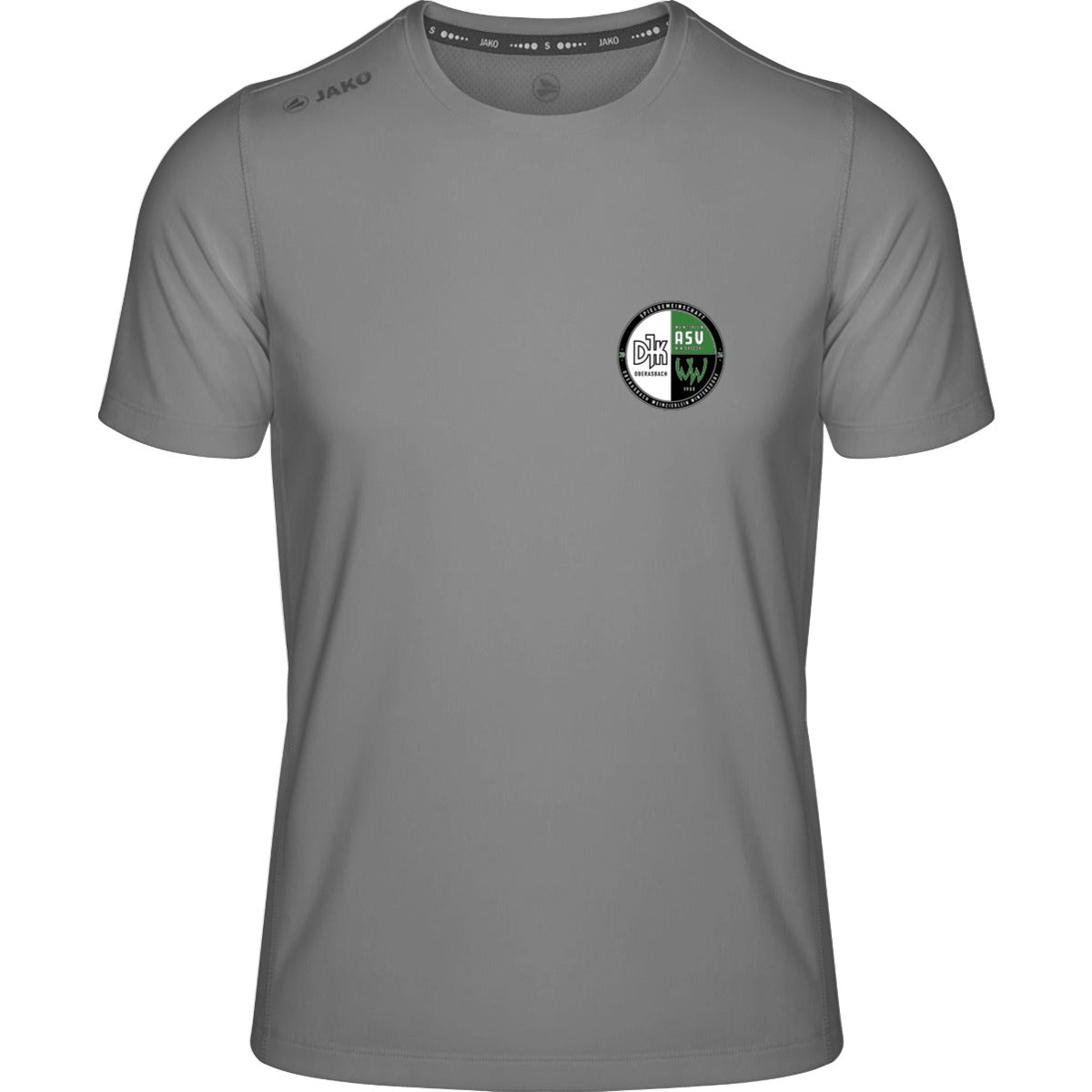 Premium Laufshirt Run 2.0 Herren 6175 – Vereinslogo herzseitig Steingrau Vorderseite