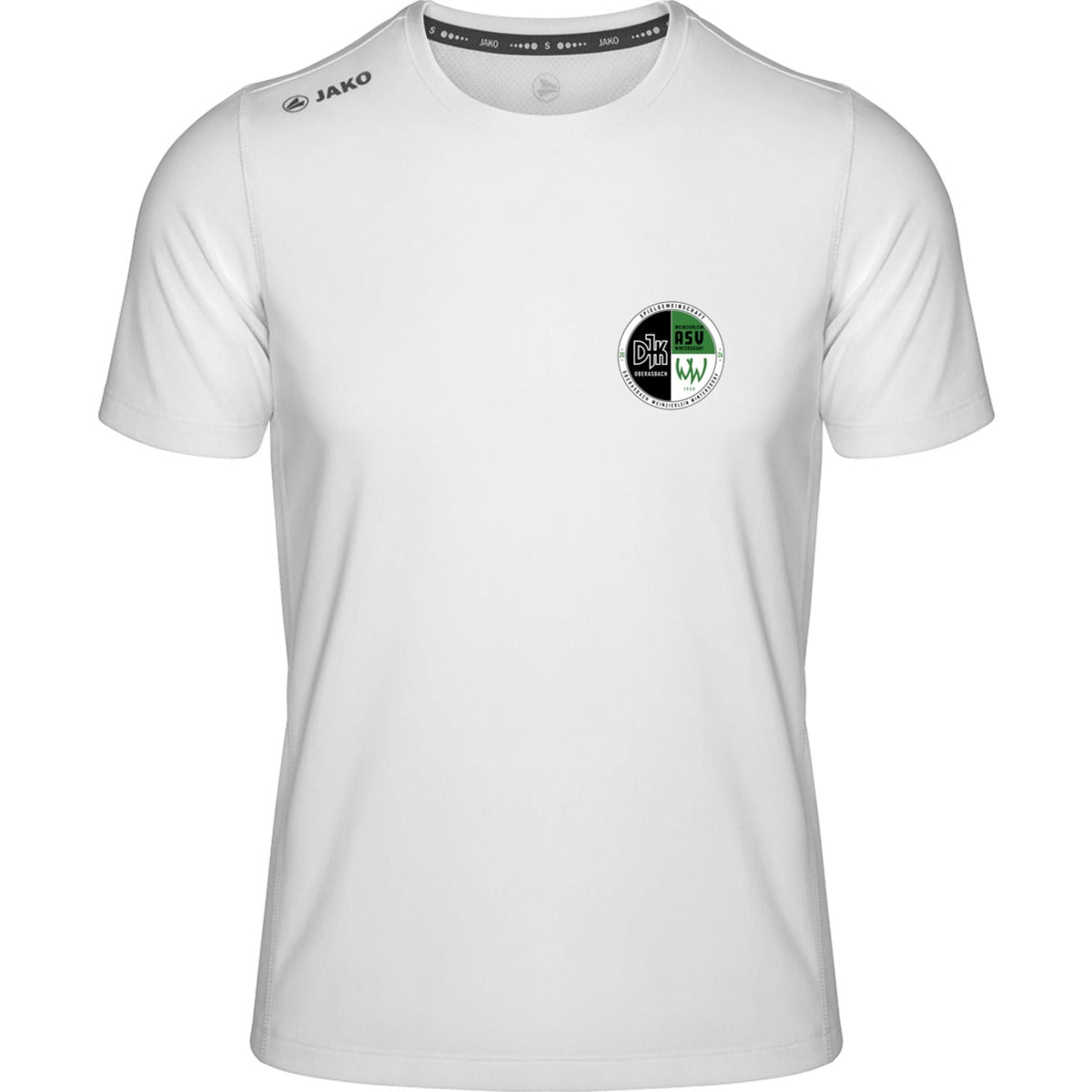 Premium Laufshirt Run 2.0 Herren 6175 – Vereinslogo herzseitig Weiss Vorderseite