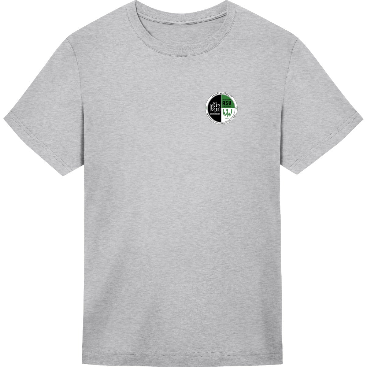 Unisex Oversize T-Shirt JT009 – Vereinslogo herzseitig Heather Grey Vorderseite