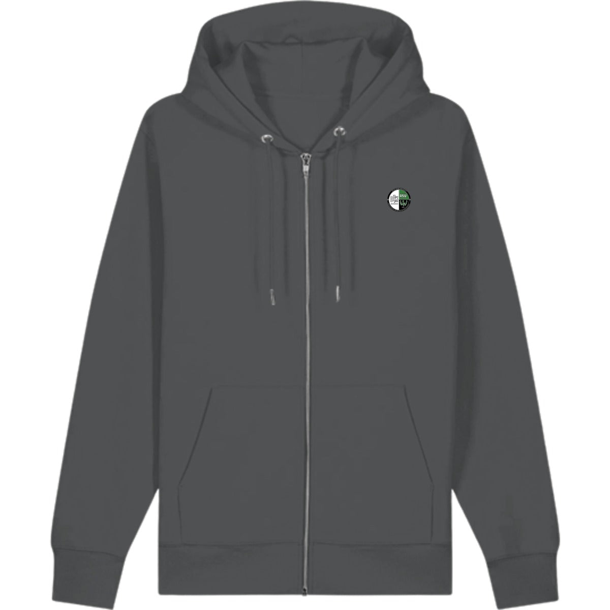 Zip Hoodie Cultivator 2.0 STSU179 – Vereinslogo herzseitig Anthracite Vorderseite