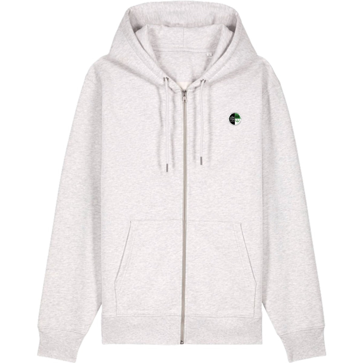 Zip Hoodie Cultivator 2.0 STSU179 – Vereinslogo herzseitig Cool Heather Grey Vorderseite