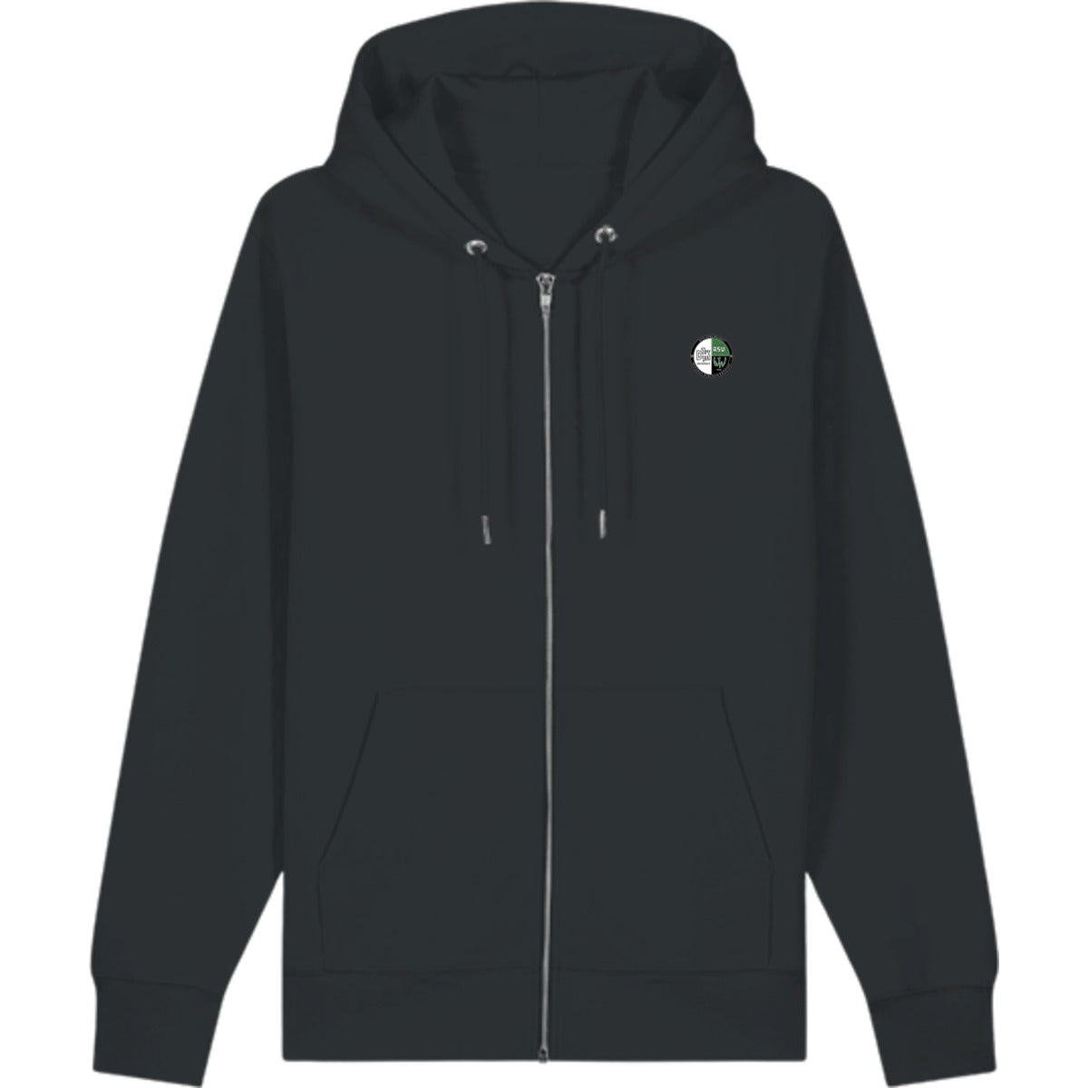 Zip Hoodie Cultivator 2.0 STSU179 – Vereinslogo herzseitig Dark Heather Grey Vorderseite