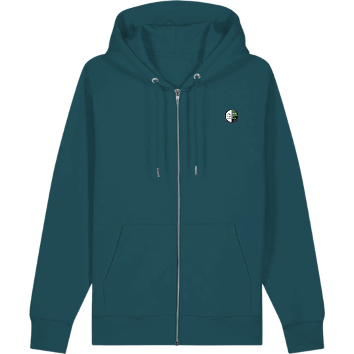 Zip Hoodie Cultivator 2.0 STSU179 – Vereinslogo herzseitig Glazed Green Vorderseite