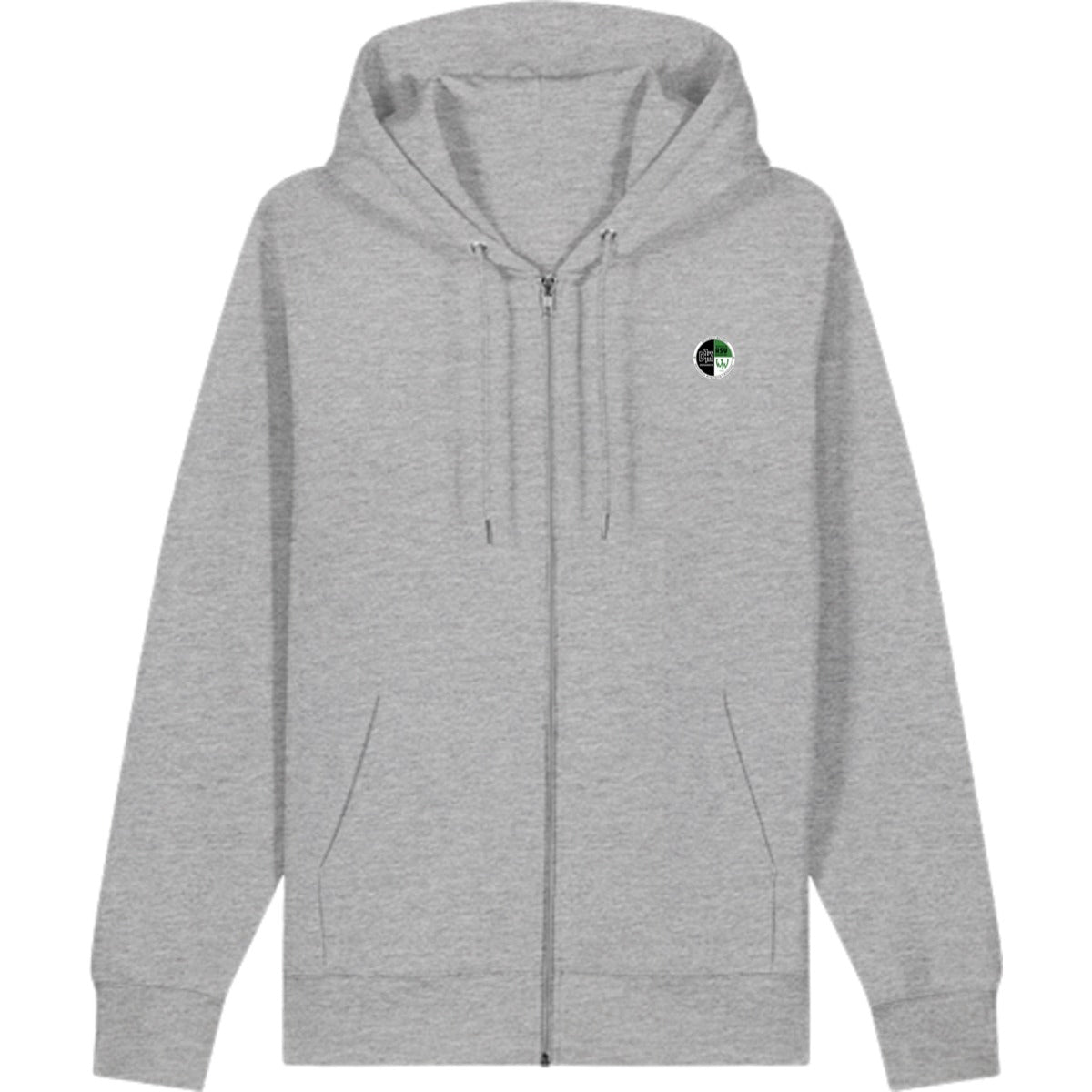 Zip Hoodie Cultivator 2.0 STSU179 – Vereinslogo herzseitig Heather Grey Vorderseite