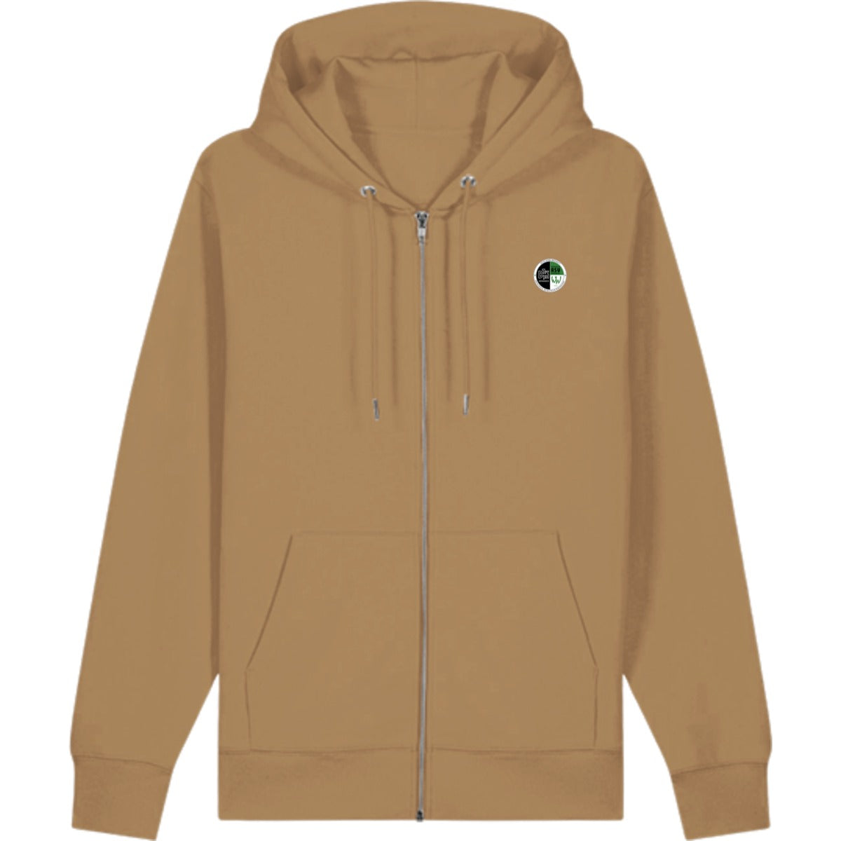 Zip Hoodie Cultivator 2.0 STSU179 – Vereinslogo herzseitig Latte Vorderseite