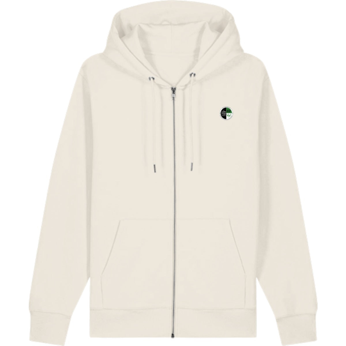 Zip Hoodie Cultivator 2.0 STSU179 – Vereinslogo herzseitig Natural Raw Vorderseite