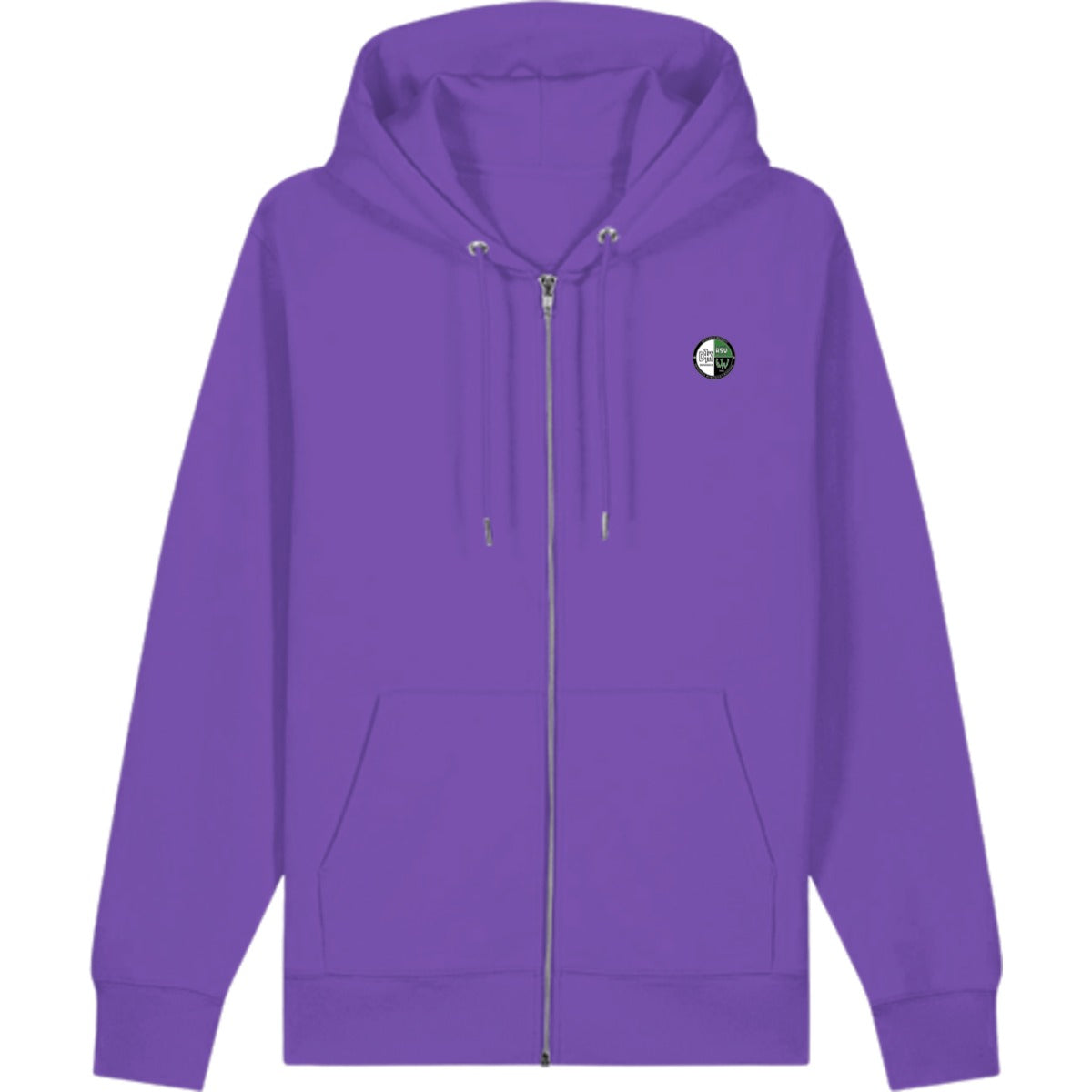 Zip Hoodie Cultivator 2.0 STSU179 – Vereinslogo herzseitig Purple Love Vorderseite