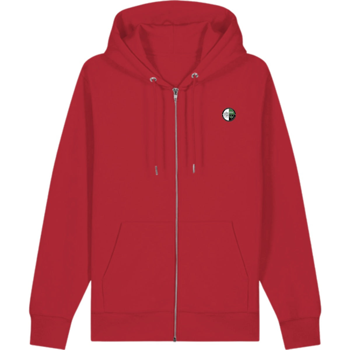 Zip Hoodie Cultivator 2.0 STSU179 – Vereinslogo herzseitig Red Vorderseite