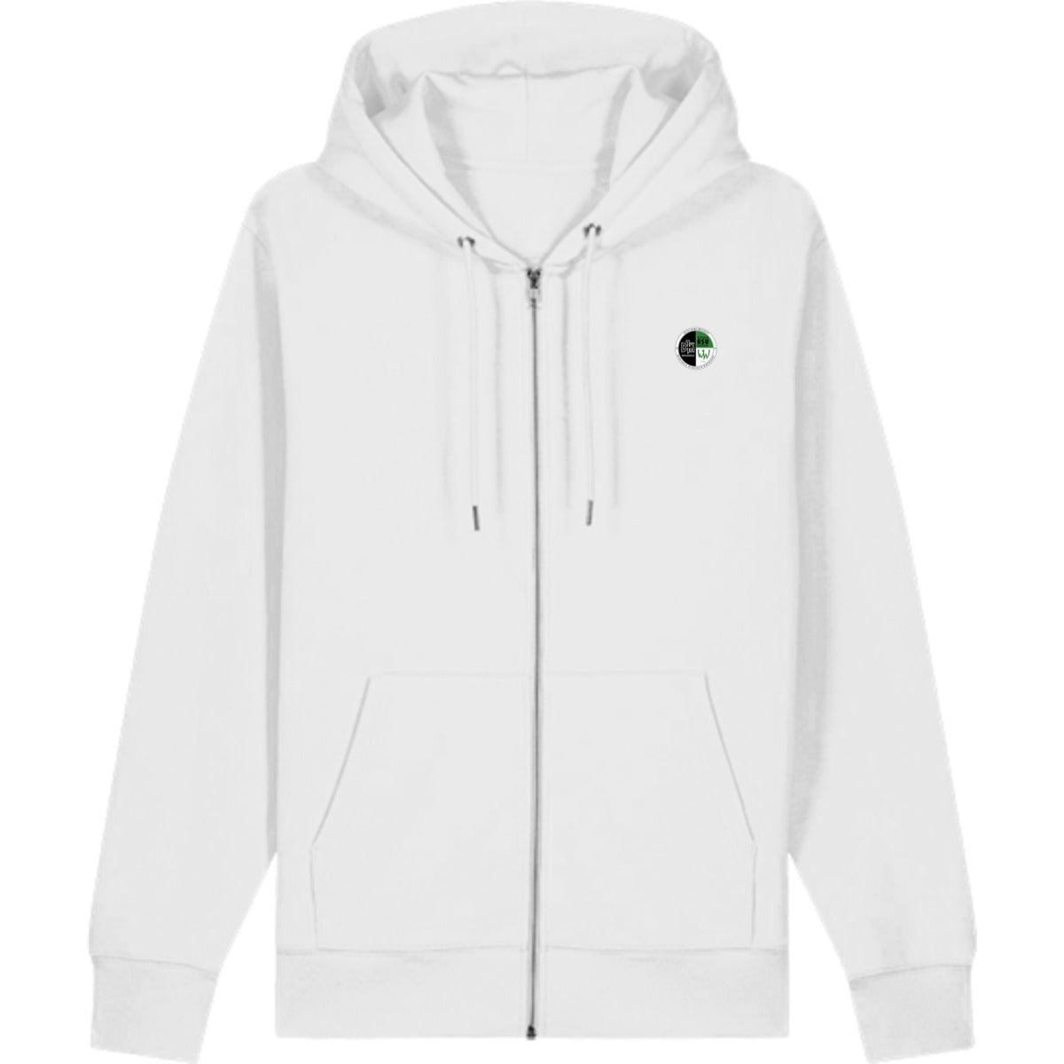 Zip Hoodie Cultivator 2.0 STSU179 – Vereinslogo herzseitig White Vorderseite
