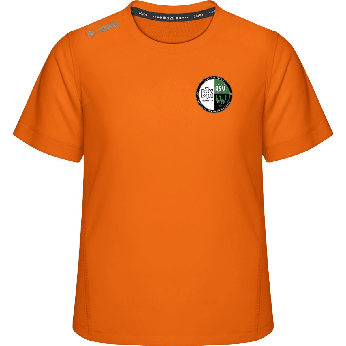 Premium Laufshirt Run 2.0 Kinder 6175K – Vereinslogo herzseitig Neonorange Vorderseite