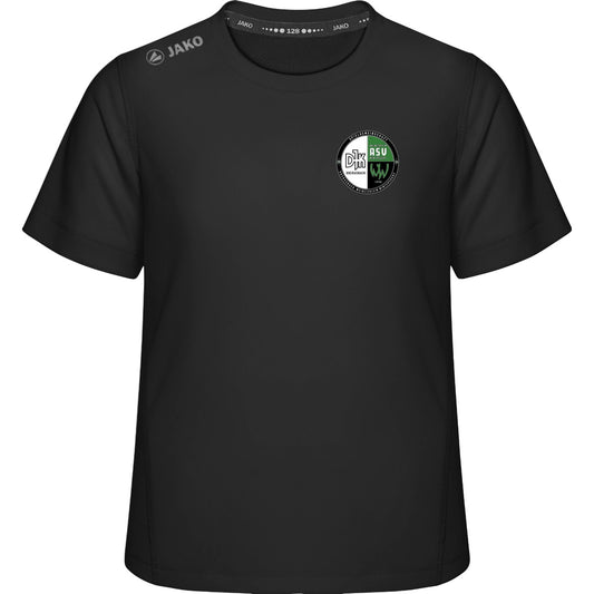 Premium Laufshirt Run 2.0 Kinder 6175K – Vereinslogo herzseitig Schwarz Vorderseite