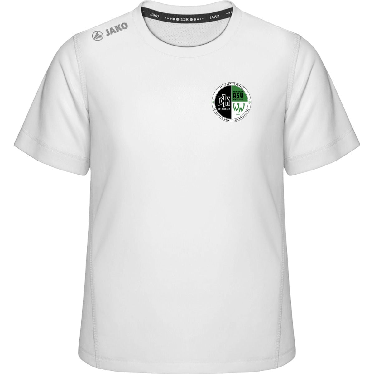 Premium Laufshirt Run 2.0 Kinder 6175K – Vereinslogo herzseitig Weiss Vorderseite