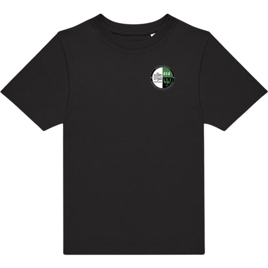 T-Shirt für Kinder TK002 #E190 – Vereinslogo herzseitig Black Vorderseite
