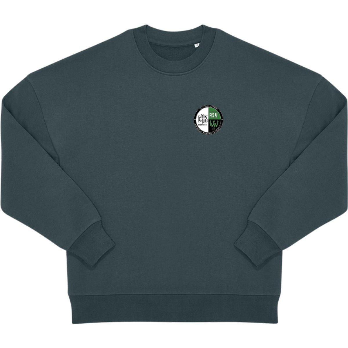Unisex Influence Crew Sweatshirt WG001 – Vereinslogo herzseitig Amalfi Teal Vorderseite