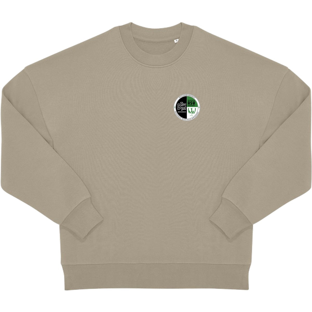 Unisex Influence Crew Sweatshirt WG001 – Vereinslogo herzseitig Mastic Vorderseite