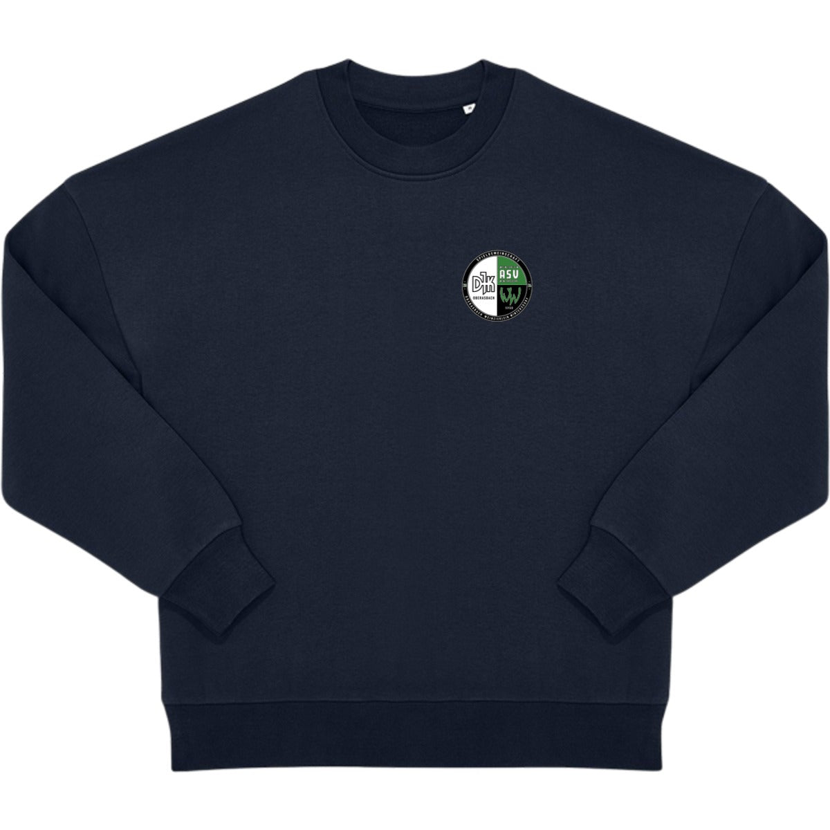 Unisex Influence Crew Sweatshirt WG001 – Vereinslogo herzseitig Navy Vorderseite