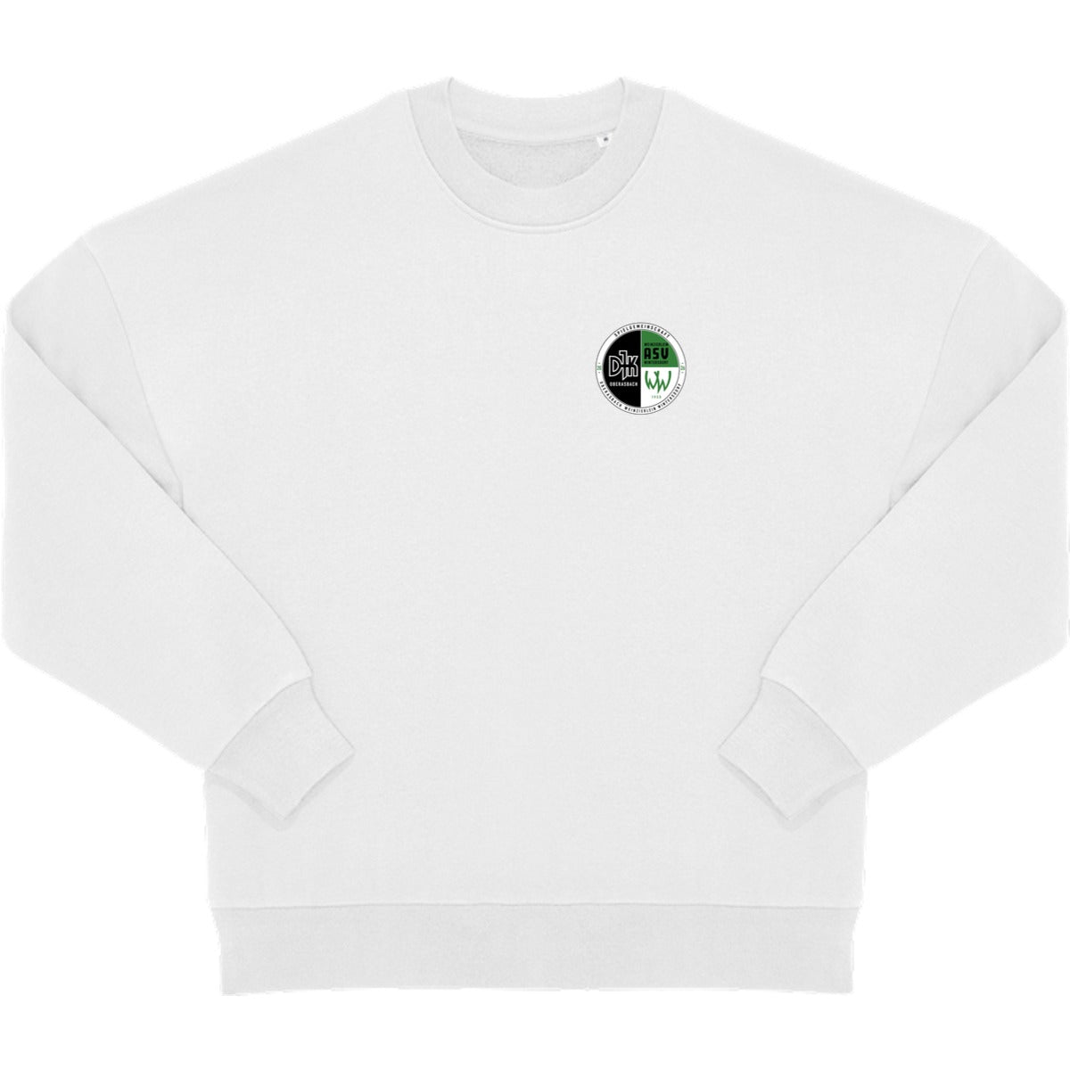 Unisex Influence Crew Sweatshirt WG001 – Vereinslogo herzseitig White Vorderseite