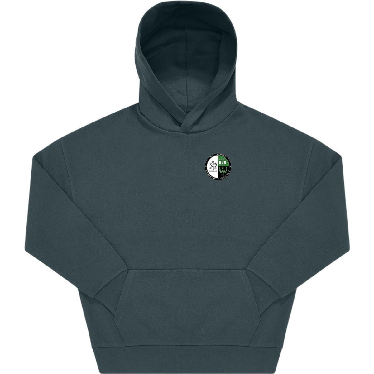 Unisex Influence Hoodie WG002 – Vereinslogo herzseitig Amalfi Teal Vorderseite