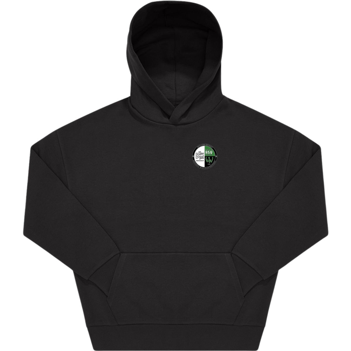 Unisex Influence Hoodie WG002 – Vereinslogo herzseitig Black Vorderseite