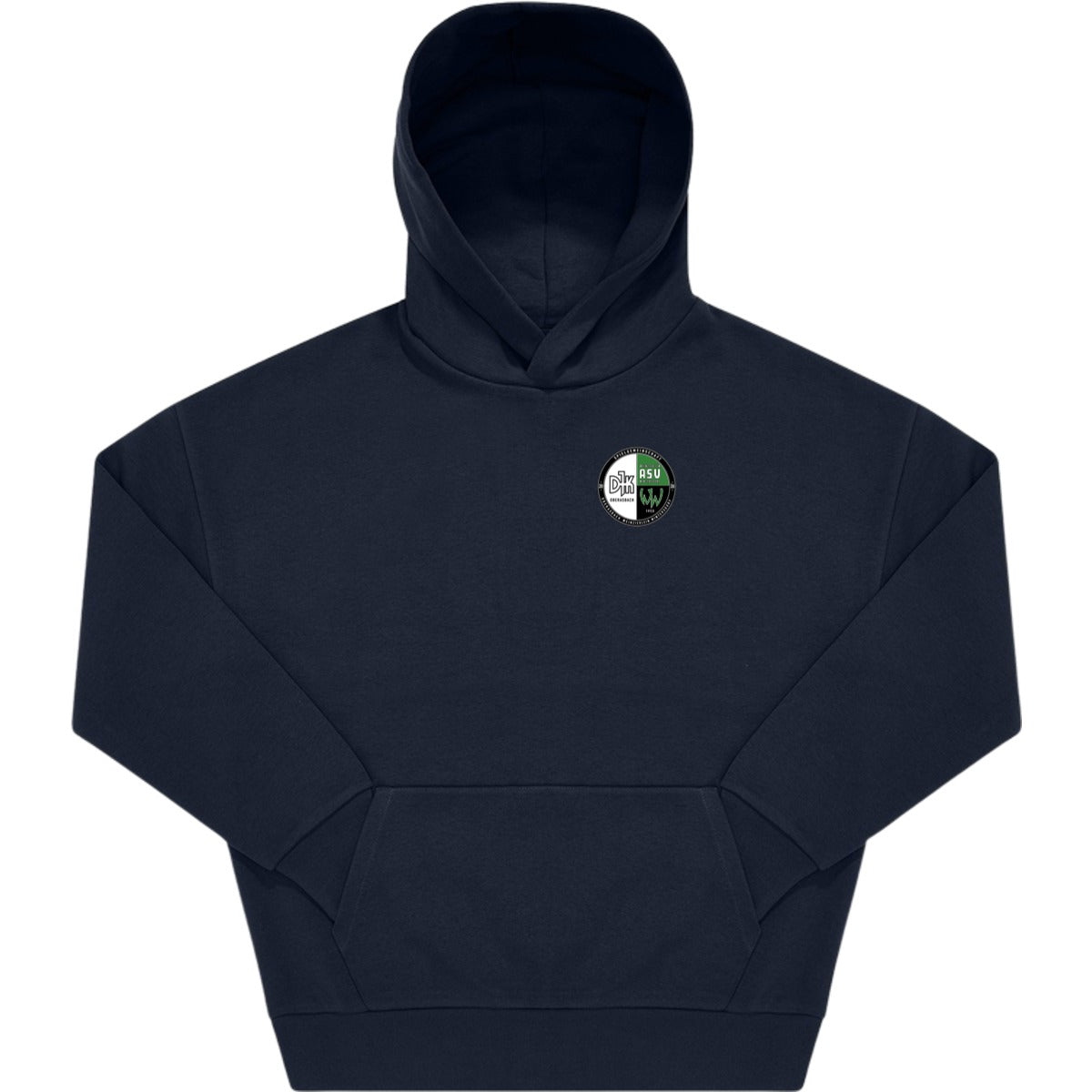 Unisex Influence Hoodie WG002 – Vereinslogo herzseitig Navy Vorderseite