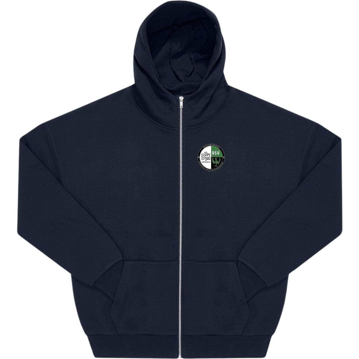 Influence Zip Hood WG003 – Vereinslogo herzseitig Navy Vorderseite