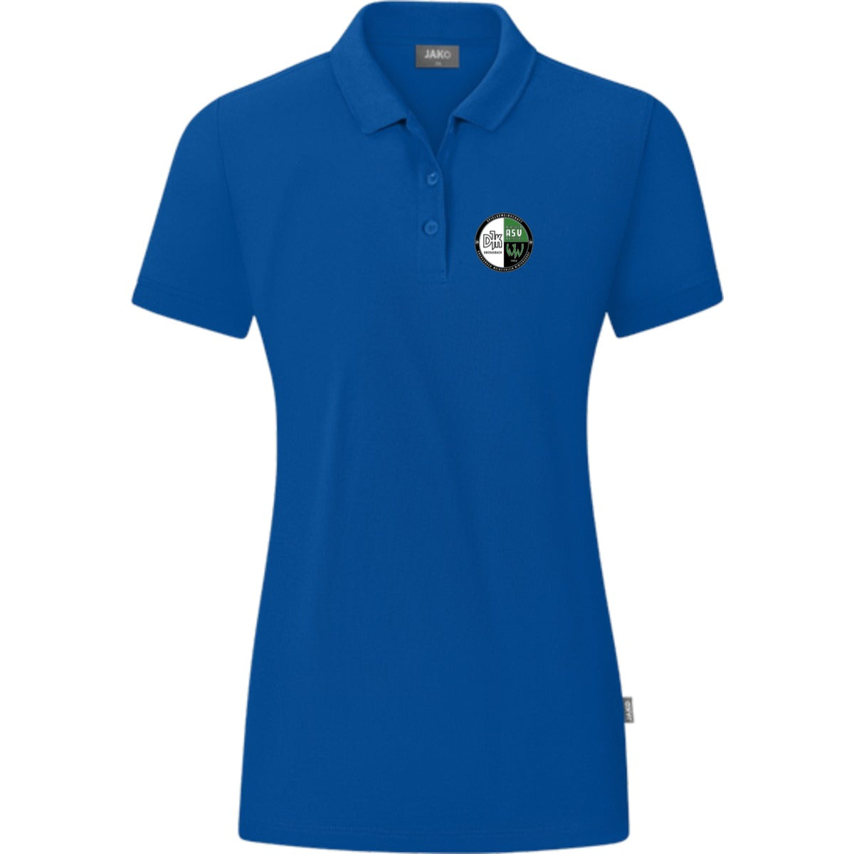 JAKO Polo Organic C6320W – Vereinslogo herzseitig Royal Vorderseite
