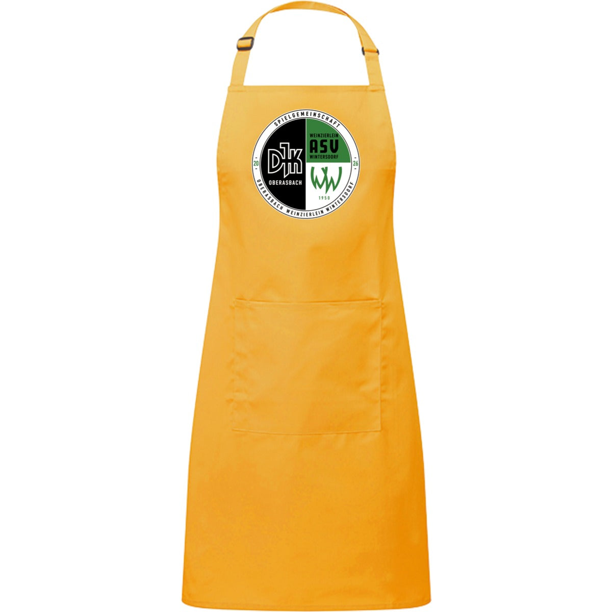 Kochschürze mit Tasche PR154 – Vereinslogo mittig groß Sunflower Vorderseite