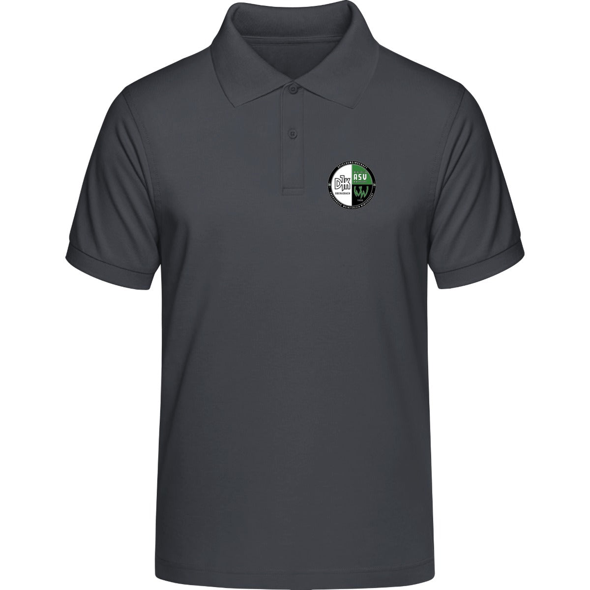 HAKRO Poloshirt MIKRALINAR H0816 – Vereinslogo herzseitig Anthrazit Vorderseite