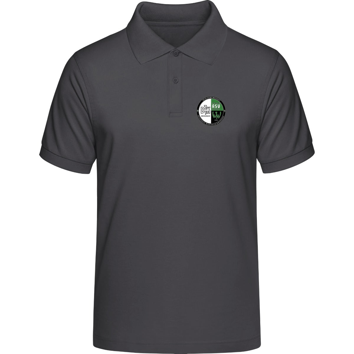 HAKRO Poloshirt MIKRALINAR H0816 – Vereinslogo herzseitig Anthrazit meliert Vorderseite
